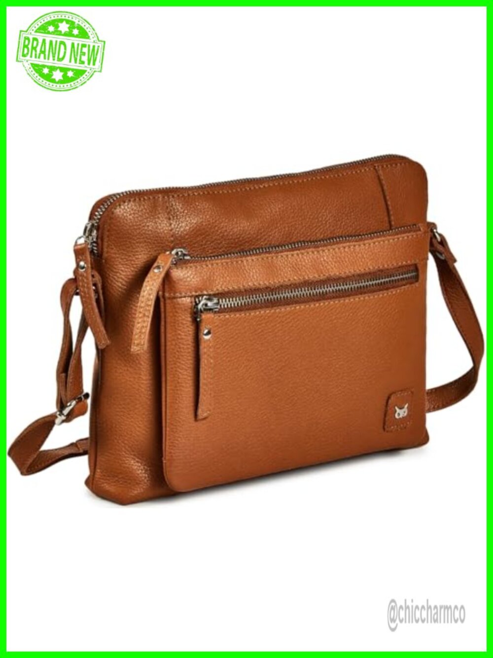 Genuine Leather Crossbody Bag Small Adjustable Strap Shoulder Handbag Purse